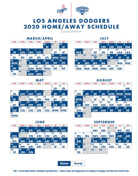 2022 La Dodgers Printable Schedule Printable Schedule