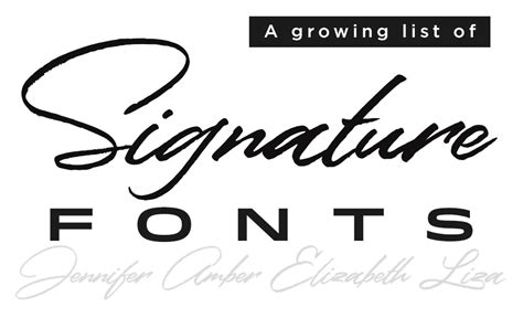 Common Signature Style Fonts Porcomfort