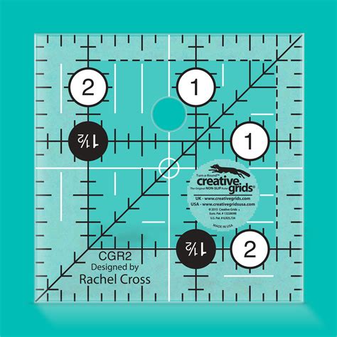 Creative Grids Quilt Ruler 2 12in Square The Quilting Addict