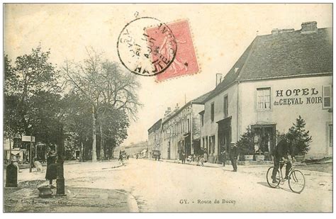 70 Gy Route De Bucey Hôtel Du Cheval Noir 1906 Et Facteur à Vélo