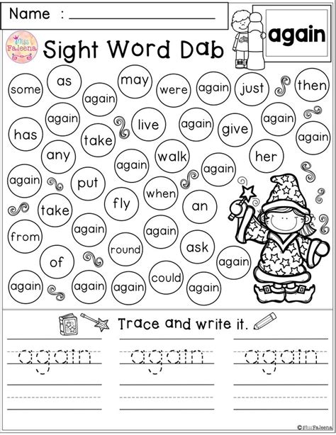 1st Grade Sight Words Printables Worksheets Printable Worksheets Free