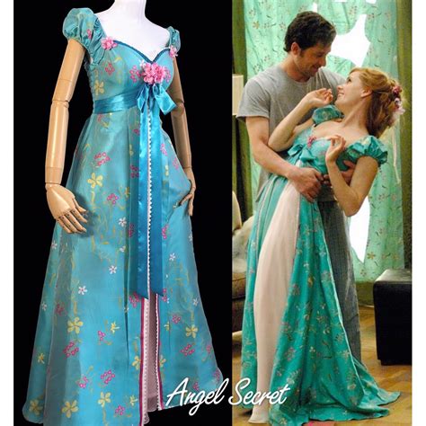 J234 Women Curtain Dress Giselle Cosplay From Enchanted Teal Princess