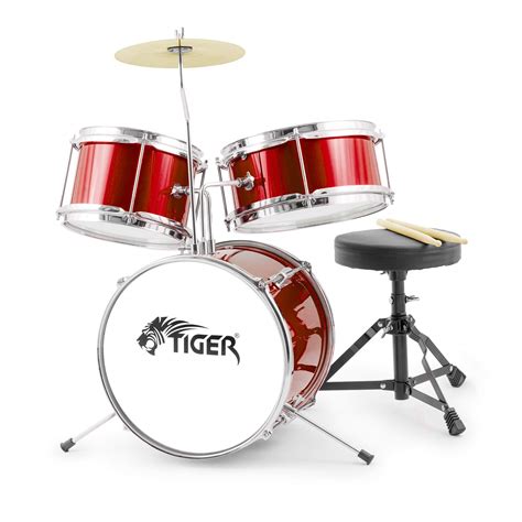 Buy Tiger Jds7 Rd Junior Kids Drum Kit 3 Piece Beginners Childrens
