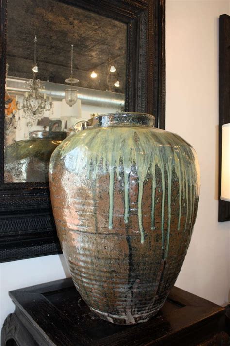 Extra large outdoor hand glazed ceramic plant flower pots for indoor outdoor. Pair of Extra Large Ceramic Pots at 1stdibs