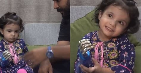 دائیں ہاتھ سے محروم 3 سالہ بچی کی خواہش پوری ہوگئی Parhlo Urdu