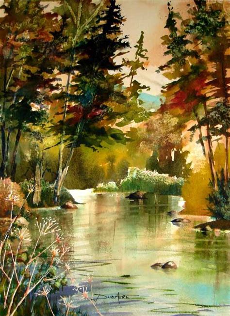 Trees And Landscapes Watercolor Painting Artworks Of This Professional Artist