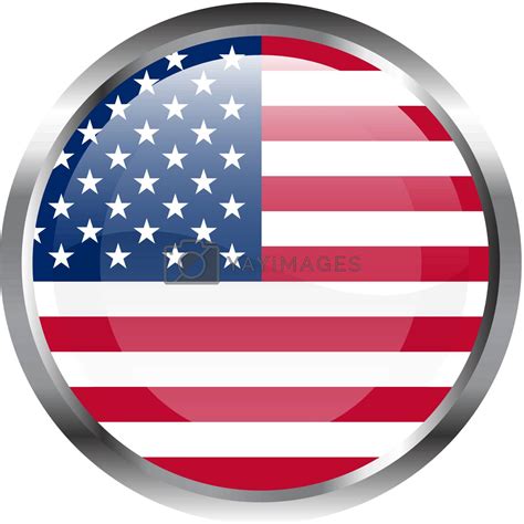 Button With Flag Of Usa By Vgb Vectors And Illustrations Free Download