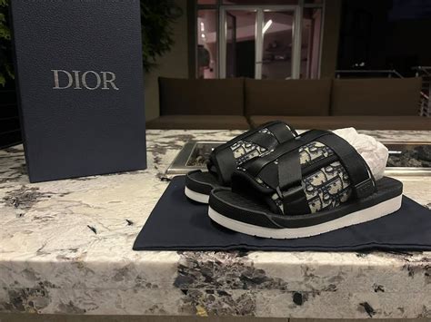 Dior Alpha Oblique Sandals In Black Grailed