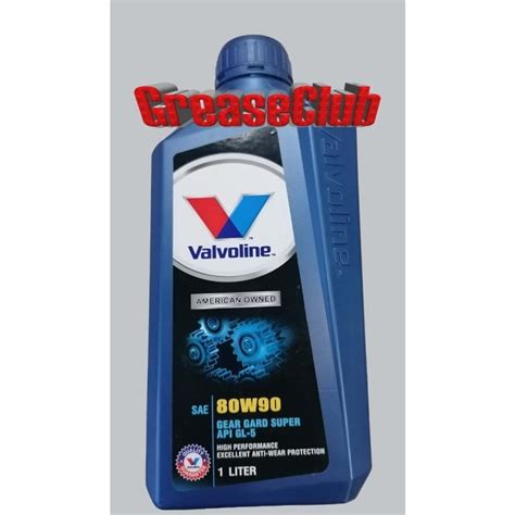 80w 90 1 Liter Valvoline Gear Gard Super 80w90 Gl 5 Gear Oil