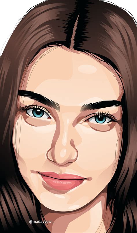 I Will Draw Your Photo Into Vector Cartoon Portrait Like This Want