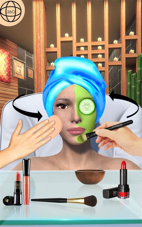 Face Makeup And Beauty Spa Salon Makeover Games 3d Face Spa Mask Apply Spa Tools Makeup Princess
