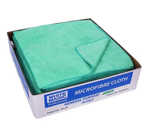 Microfibre Cloth Thick 40 X 40cm Green Tensens Cleaning Supplies