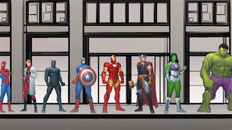 This Nifty Video Chart Measures The Heights Of Every Marvel Comics