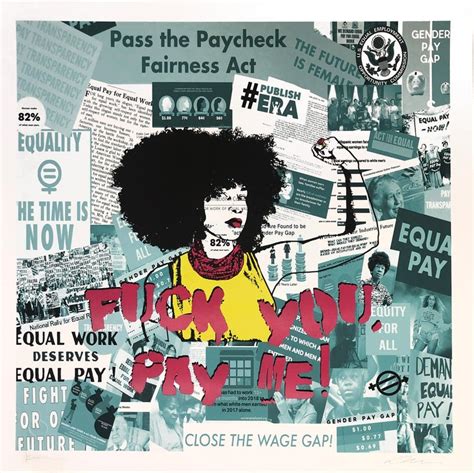 Amy Smith Fuck You Pay Me Contemporary Pop Street Art Embellished