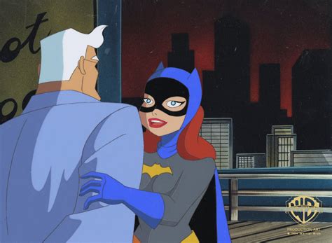 Batman The Animated Series Original Production Cel Batgirl Batman