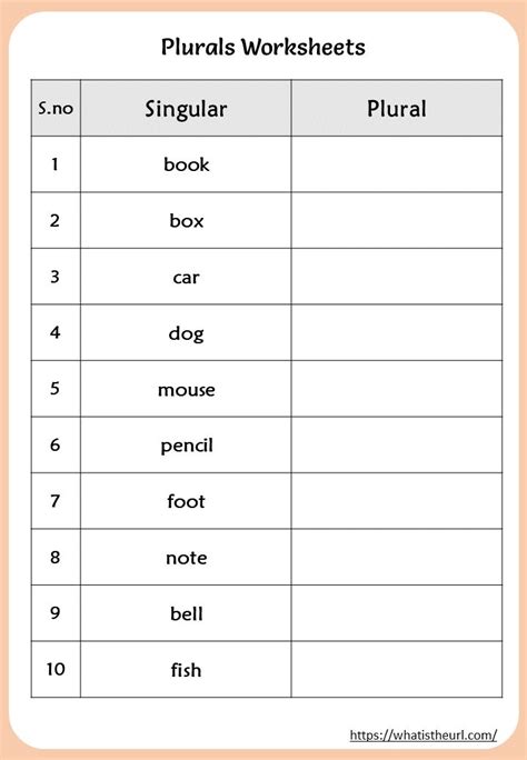 Plurals Worksheet For 1st Grade Plurals Worksheets 1st Grade Reading