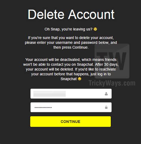 how to deactivate and delete your snapchat account
