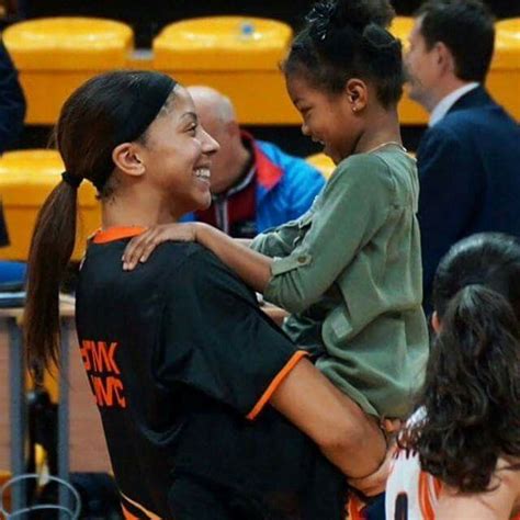 Basketball Player Candace Parker With Her Daughter Candace Parker