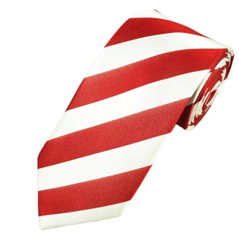 Red And White Striped Mens Silk Tie From Ties Planet Uk
