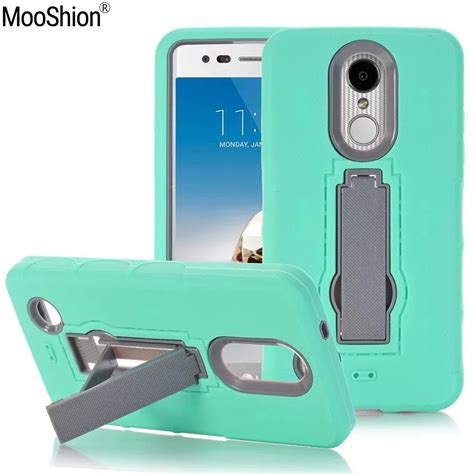 New Brand Luxury Anti Knock Rubber With Hard Plastic Stand Protective Phone Back Cover Case