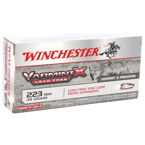 Winchester Varmint X 223 Remington Ammo 38 Grain Lead Free Hollow Point