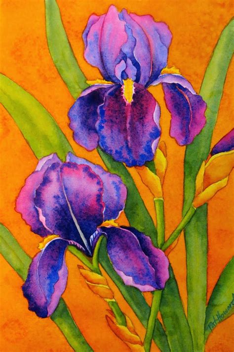 The Painted Prism Watercolor Workshop Painting Bearded Irises Step By