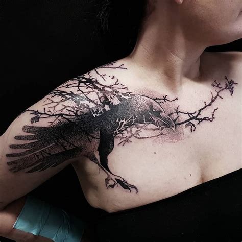 Raven Tattoo Tattoo Main 4 Tattoo Bone Tattoos Collar Bone Tattoo