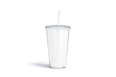 blank white acrylic tumbler  straw mockup isolated stock photo  image  istock