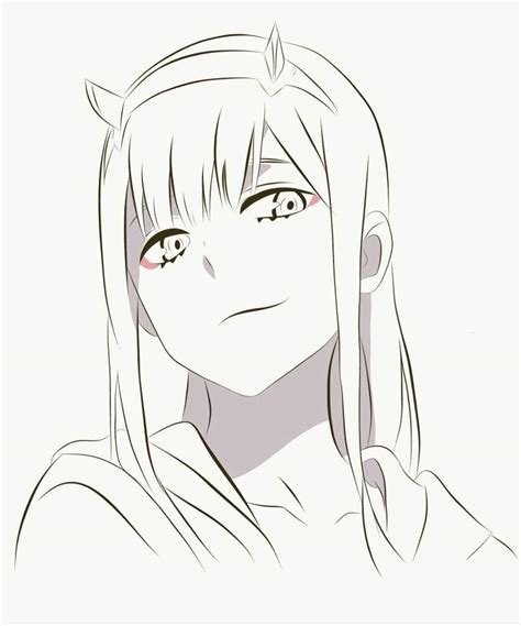 Zero Two Anime Coloring Pages
