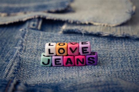 premium photo love jeans