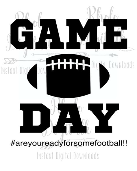 game day are you ready for some football svg instant digital etsy