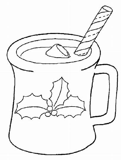 Chocolate Christmas Coloring Pages Cocoa Printable Colouring
