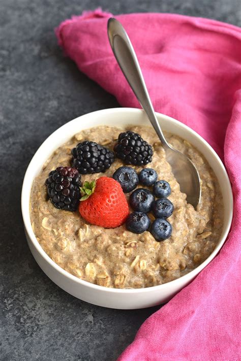 What type of oatmeal is best? High Protein Oatmeal, How To Make Healthier Oatmeal {GF, Low Cal} - Skinny Fitalicious®
