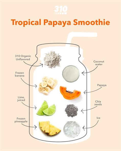 Tropical Papaya Smoothie Smoothie Recipes Healthy Papaya Smoothie