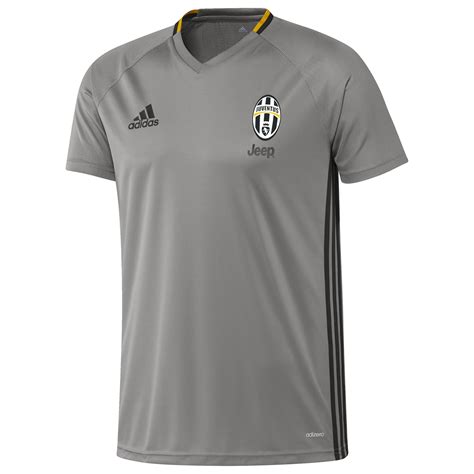 Adidas Mens Gents Football Soccer Juventus Training Shirt Jersey Grey