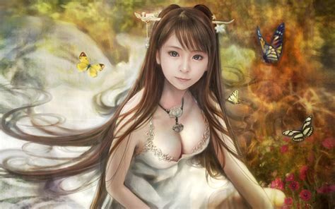CG Beautiful Girl Wallpaper By I Chen Lin Taiwan Fantasy Wallpaper Fanpop