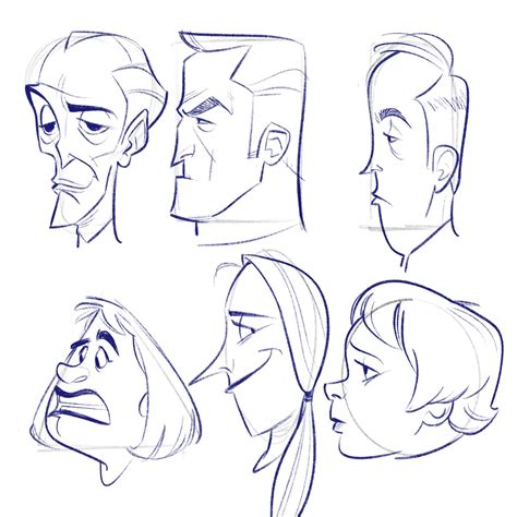 Artstation Character Heads Christopher Ables Drawing Cartoon Faces