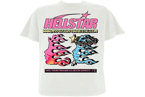 Hellstar Pixel T Shirt White Fw23 Us