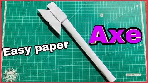 How To Make Paper Axe Paper Axe Diy Paper Axe Origami Axe