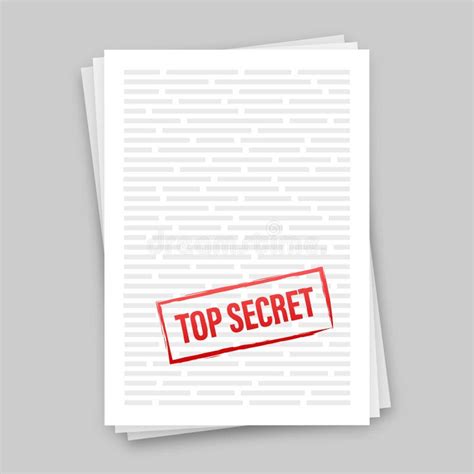Banner With Top Secret For Paper Design Document Icon Vector Stock