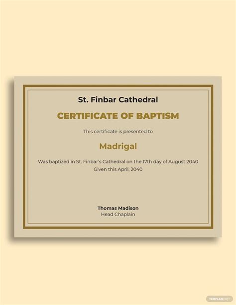Pre Baptism Class Certificate Free Template Baptism Certificates