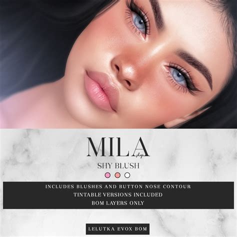 second life marketplace mila shy blush [lelutka evox]