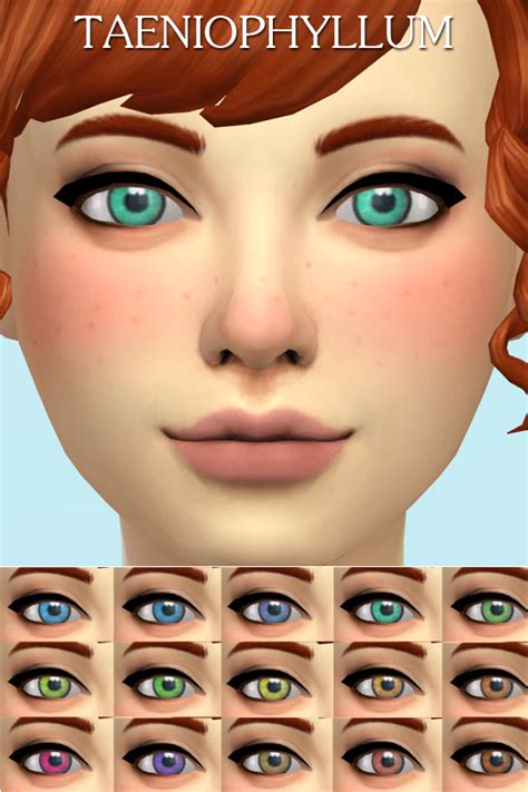 Bright Non Default Eyes Only Base Game Needed 15 At Taeniophyllum Sims