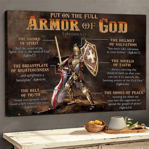 Buy Faithgee Armor Of God Wall Art Large For Women Men Put On The Full Armor Of God Canvas All