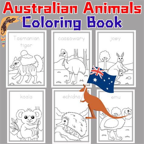 Australian Animals Colouring Book Awesome Australian Creatures