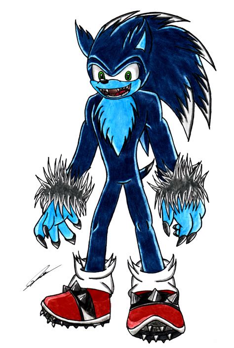 Drawing Sonic The Werehog By Gothicyola On Deviantart