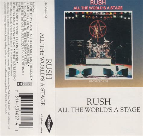 Rush All The Worlds A Stage 1997 Dolby Cassette Discogs