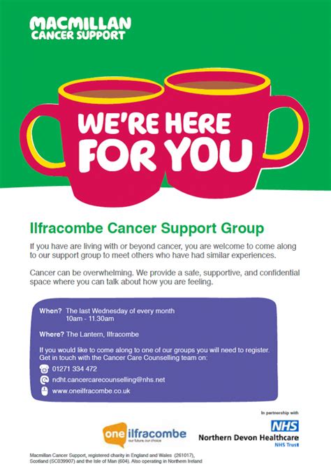 Cancer Support Groups Combe Coastal Practice