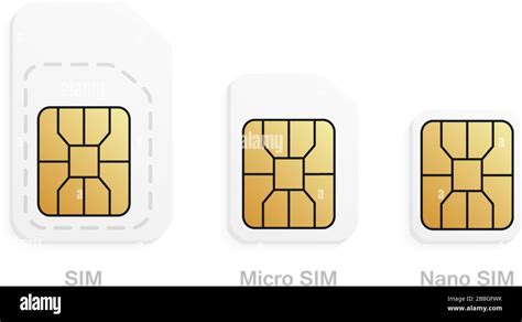 Set Of Mobile Sim Card Types Cellular Phone Card Normal Micro Nano