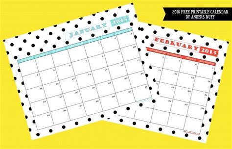 Ruff Draft 2015 Free Printable Calendar Anders Ruff Custom Designs
